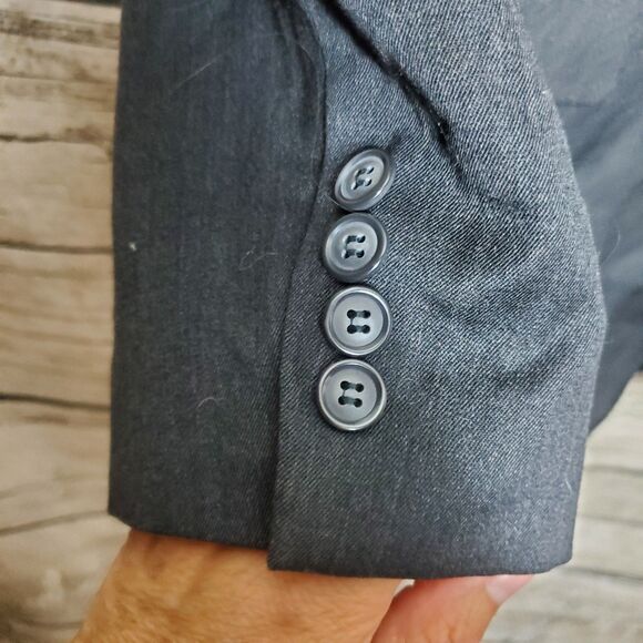 Bendetti Charcoal Blazer Size 44L 100% Virgin Wool NWT - Picture 2 of 11